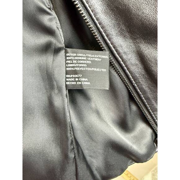 Vintage A.N.A Women’s XL Black Genuine Lambskin Leather Motorcycle Biker Jacket - Picture 11 of 15